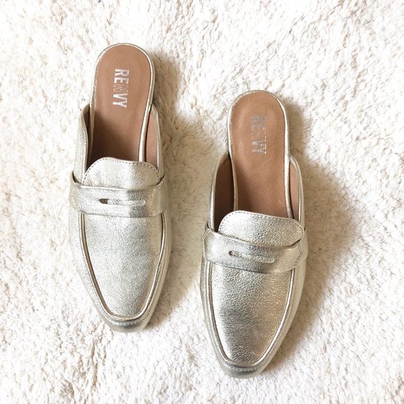 metallic mules